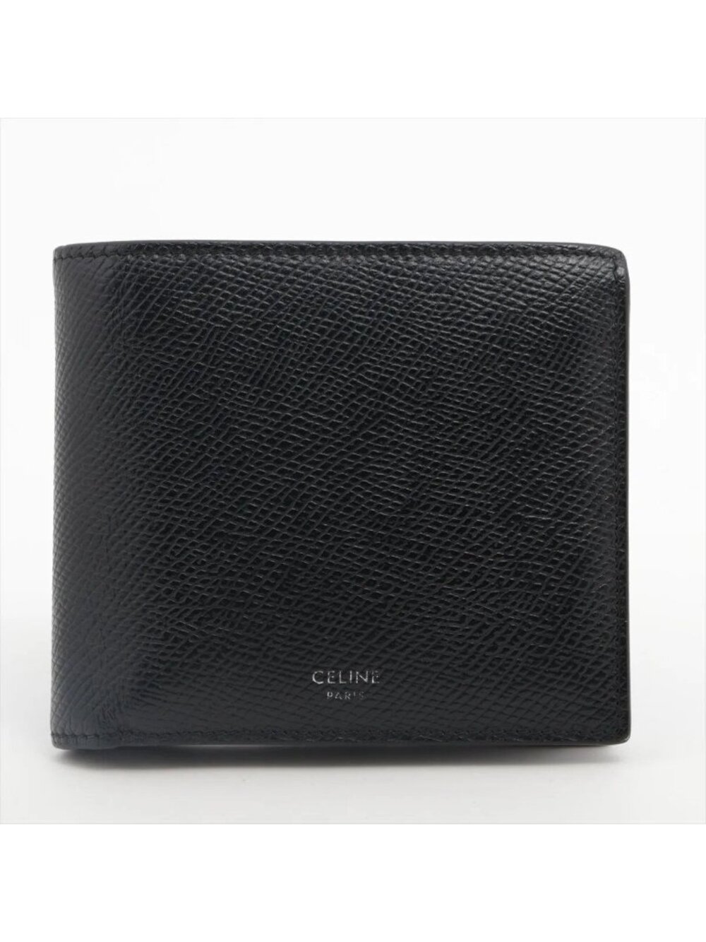Celine Leather Bifold Wallet Black